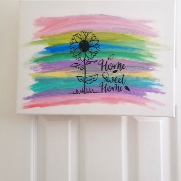 "Home sweet home" handmade sign